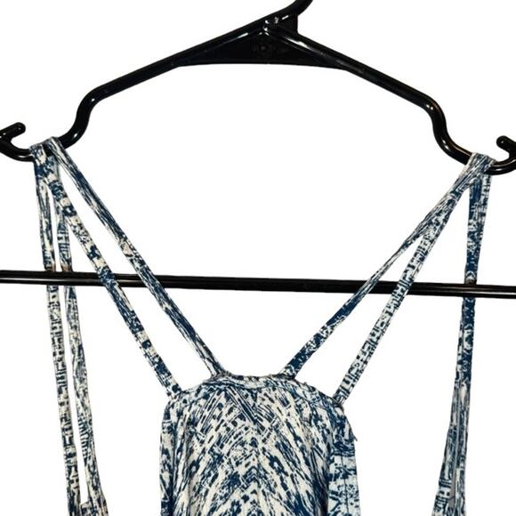 Love Stitch Blue & White Print Strappy Comfortable Long Maxi Dress Women Sz M - Picture 13 of 14